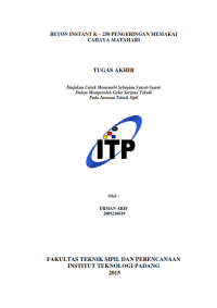 Image of BETON INSTANT K – 250 PENGERINGAN MEMAKAI CAHAYA MATAHARI