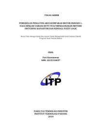 Image of Pemodelan Pengatur Arus Kumparan Motor Induksi 1-Frasa dengan Variasi Duty Cycle Menggunakan Metode Switching Kapasitor dan Sisem Kendali Fuzzy Logic