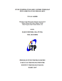 Image of STUDI TEMPERATUR KABEL LISTRIK TERHADAP PENYAMBUNGAN DAN BESAR ARUS
