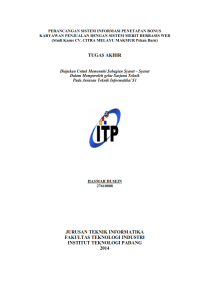 Image of Perancangan Sistem Informasi Penetapan Bonus Karyawan Penjualan Dengan Sistem Merit Berbasis Web (Studi Kasus CV Citra Melayu Makmur Pekanbaru)