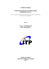 Image of Pemasangan Instalasi Listrik Rumah Sederhana Type 21 PT.Erempat Syaher Karya