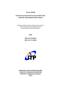 Image of Studi Kelayakan Instalasi Listrik pada RSUD Dr. Muhammad Zein Painan