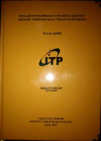 Image of Pengaruh Penambahan Concrete Additive Sikacim Terhadap Kuat Tekan Paving Block