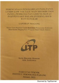 Image of Perencanaan Pengkabelan pada Panel LVMDP (Low Voltage Main Distribution Panel) Pembangunan Gedung Rawat Inap Penyakit Dalam (Interne) RSUD Batusangkar
