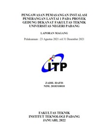 Image of Pengawasan Pemasangan Instalasi Penerangan Lantai 1 pada Proyek Gedung Dekanat Fakultas Teknik Universitas Negeri Padang