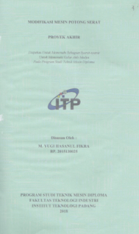 Image of MODIFIKASI MESIN POTONG SERAT