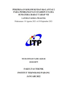 Image of Pekerjaan Kolom K5 dan K6 Lantai 2 Pada Pembangunan Stadion Utama Sumatera Barat Tahap VII