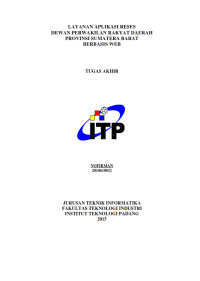 Image of LAYANAN APLIKASI RESES DEWAN PERWAKILAN RAKYAT DAERAH PROVINSI SUMATERA BARAT BERBASIS WEB