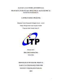 Image of Maintenance Pompa Sentrifugal PDAM Kota Padang Sub. Mekanikal dan Elektrical Gunung Panggilun