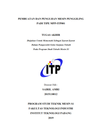 Image of Pembuatan dan Pengujian Mesin Penggiling Padi Tipe MPP-ITP001
