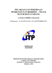 Image of Pelaksanaan Pekerjaan Pembangunan Biodisel - Teluk Bayur Kotya Padang