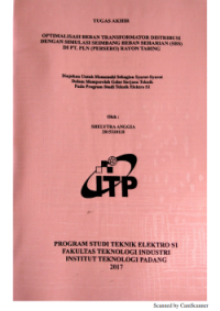 Image of Optimalisasi Beban Transformator Distribusi Dengan Simulasi Seimbang Beban Seharian (SBS) Di PT. PLN (Persero) Rayon Tabing