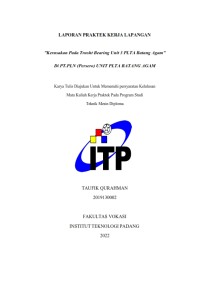 Image of Kerusakan Trusht Bearing Unit 3 PLTA Batang Agam