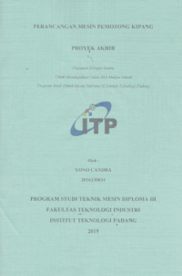Image of Perancangan Mesin Pemotong Kipang