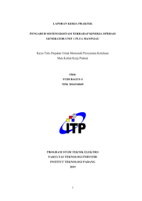 Image of Pengaruh Sistem Eksitasi Terhadap Kinerja Operasi Generator Unit 1 PLTA Maninjau