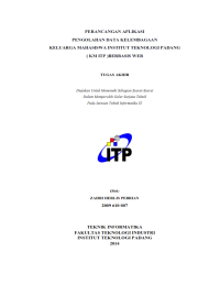 Image of Perancangan Aplikasi Pengolahan Data Kelembagaan Keluarga Mahassiswa Institut Teknologi Padang (KM ITP) Berbasis Web