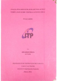 Image of Analisa Pengaruh Jumlah Blade pada Output Turbin Angin Sumbu Vertikal Savonius Tipe-U