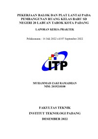 Image of PEKERJAAN BALOK DAN PLAT LANTAI PADA PEMBANGUNAN RUANG KELAS BARU SD NEGERI 20 LABUAN TAROK KOTA PADANG