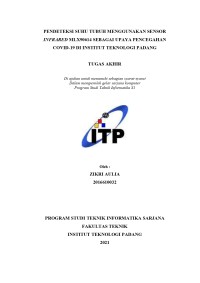 Image of Pendeteksi Suhu Tubuh Menggunakan Sensor Infrared MLX90614 Sebagai Upaya Pencegahan Covid-19 Di Institut Teknologi Padang