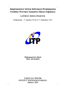 Image of Implementasi Sistem Informasi Peminjaman Fasilitas Provinsi Sumatera Barat (Sipintas)