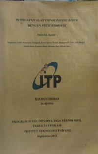 Image of pembuatan alat cetak paving dengan press hidrolik