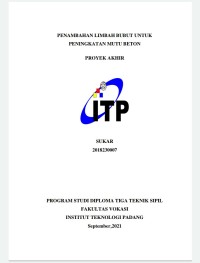 Image of PENAMBAHAN LIMBAH BUBUT UNTUK PENINGKATAN MUTU BETON