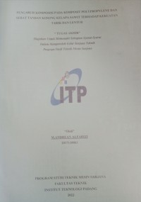 Image of Pengaruh Komposisi pada Komposit Polypropylene dan Serat Tandan Kosong Kelapa Sawit Terhadap Kekuatan Tarik dan Lentur