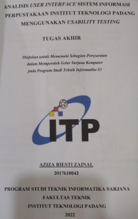 Image of Analisis user interface sistem informasi perpustakaan institut teknologi Padang menggunakan usability testing