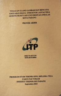 Image of TINJAUAN ULANG GAMBAR DAN RENCANA ANGGARAN BIAYA STRUKTUR LANTAI 3 GEDUNG RUSUN ASN UNIVERSITAS ANDALAS KOTA PADANG
