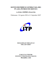 Image of Sistem distribusi listrik pada RIG PT. ASIA PETROCOM SERVICE