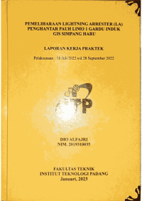 Image of PEMELIHARAAN LIGHTNING ARRESTER (LA) PENGHANTAR PAUH LIMO 1 GARDU INDUK GIS SIMPANG HARU
