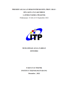 Image of Preservasi Jalan Rekonstruksi BTS. Prov Riau-BTS.Kota Payakumbuh