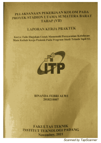 Image of Pelaksanaan Pekerjaan Kolom Pada Proyek Stadion Utama Sumtera Barat Tahap VII