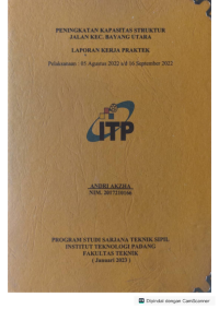 Image of Peningkatan kapasitas struktur jalan kec.bayang utara