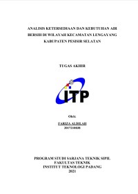 Image of Analisis Ketersediaan dan Kebutuhan Air Bersih di Wilayah Kecematan Pesisisr Selatan Kabupaten Pesisir Selatan