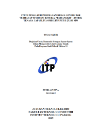 Image of STUDI PENGARUH PERUBAHAN BEBAN GENERATOR TERHADAP EFISIENSI KINERJA PEMBANGKIT  LISTRIK TENAGA UAP (PLTU) OMBILIN UNIT II 2X100 MW