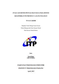 Image of EVALUASI SISTEM PENYALURAN DAYA PADA SISTEM KELISTRIKAN PLTMH HULU LAYANG PASAMAN