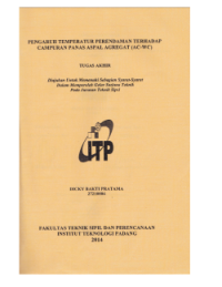 Image of Pengaruh temperatur perendaman terhadap campuran panas aspal agregat (AC-WC)