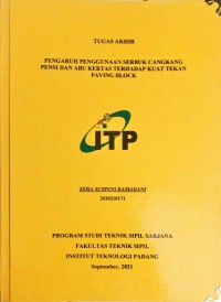 Image of Pengaruh Penggunaan Serbuk Cangkang Pensi dan Abu Kertas Terhadap Kuat Tekan Paving Block