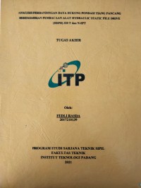 Image of Analisis Perbandingan Daya Dukung Pondasi Tiang Pancang Berdasarkan Pembacaan Alat Hydraulic Static Pile Drive (HSPD) 320 T dan N-SPT