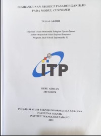 Image of PEMBANGUNAN PROJECT PASARORGANIK.ID PADA MODUL CUSTOMER