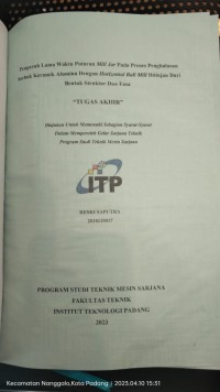 Image of Pengaruh Durasi Waktu Putaran Mill Jar Pada Proses Penghalusan Serbuk Keramik Alumina Dengan Horizontal Ball Mill Ditinjau Dari Bentuk Struktur Dan Fasa