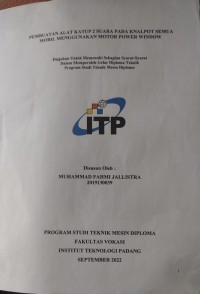 Image of Pembuatan Alat Katup 2 Suara Pada knalpot Semua Mobil Menggunakan Motor Power Window