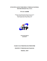 Image of STUDI PENGARUH TORSI BEBAN TERHADAP KINERJA MOTOR INDUKSI TIGA FASA