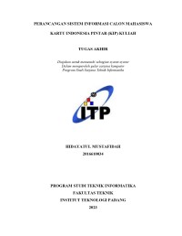 Image of PERANCANGAN SISTEM INFORMASI CALON MAHASISWA KARTU INDONESIA PINTAR (KIP) KULIAH