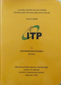 Image of Analisis Kinerja Ruang Parkir Rumah Sakit Tentara Kota Solok