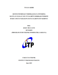 Image of Sistem Informasi Verifikasi Data Penerima Bantuan Pangan Non Tunai (BPNT) berbasis Website di Kecamatan Keliling Danau Kabupaten Kerinci.
