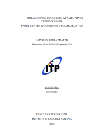 Image of Tinjauan Pekerjaan Kolom pada Proyek Pembangunan Sport Center & Community Solok Selatan
