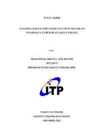Image of ANALISIS LOAD FACTOR ANGKUTAN UMUM TRAYEK 419 PASAR RAYA - LUBUK BUAYA KOTA PADANG