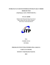 Image of PEMBANGUNAN SISTEM INFORMASI PENDAFTARAN UMROH BERBASIS WEB ( Studi Kasus ZAFA TOUR PADANG)